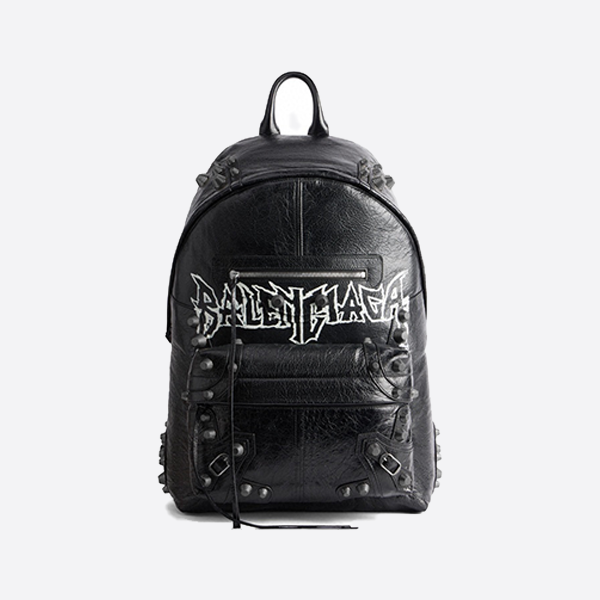 Balenciaga LeCagole sheepskin studded school bag