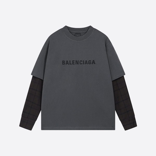 Balenciaga Logo Fake Two-Piece Long Sleeve
