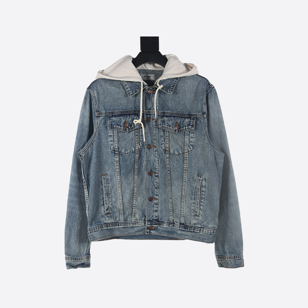 Celine patchwork hooded denim jacket