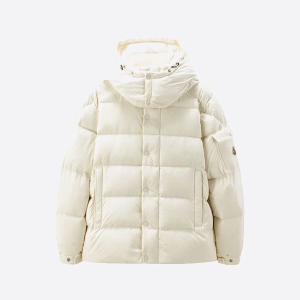Moncler Maya 70th Anniversary Matte Down Jacket in White