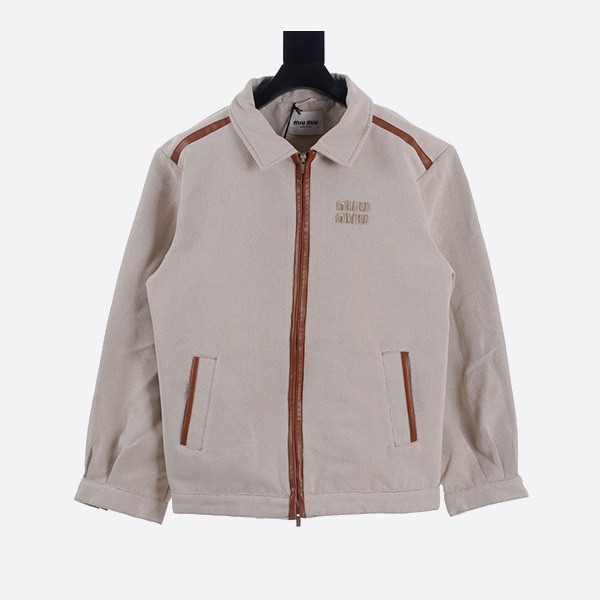 Miu Miu Canvas Stitch Double Zip Jacket