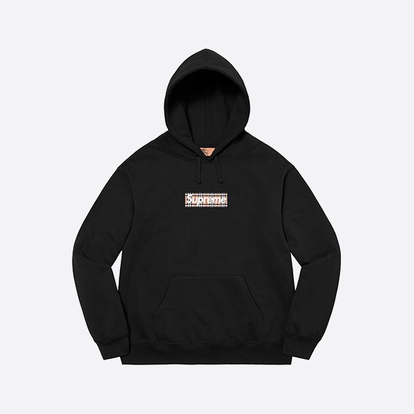Supreme x Burberry Box Logo Hoodie in Black