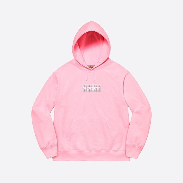 Supreme x Burberry Box Logo Hoodie in Pink
