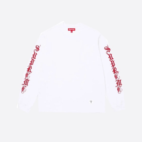 Supreme FW24 Old English Long Sleeve T-Shirt, White
