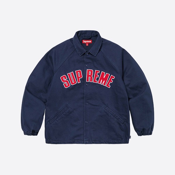 Supreme SS24 Cracked Coach Jacket in Navy
