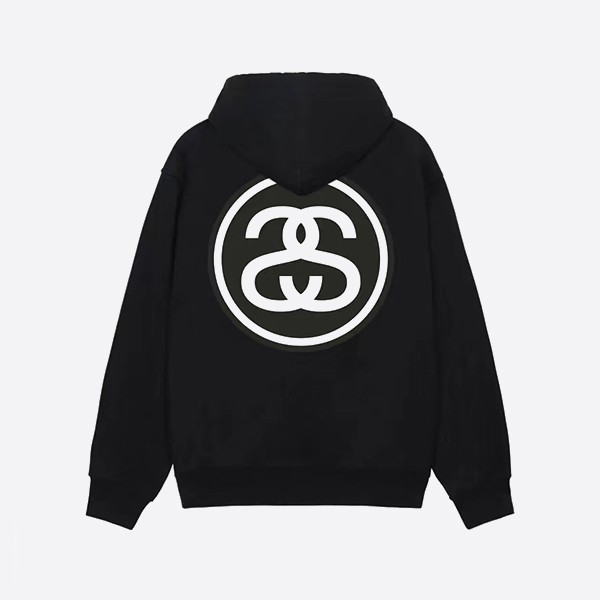 Stüssy FW23 SS-LINK Zip Hoodie in Black