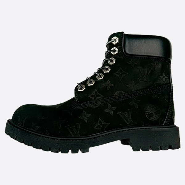 Timberland x Louis Vuitton Cowhide Print Old Flower Embossed Waterproof Suede Ankle Boots 1AD73F (OWF Edition)