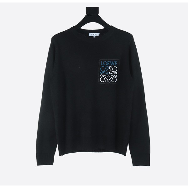 Loewe Pocket Logo Embroidered Crew Neck Sweater