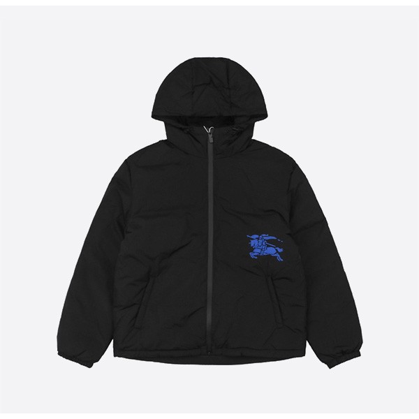 Burberry 24FW Blue War Horse Hooded Down Jacket