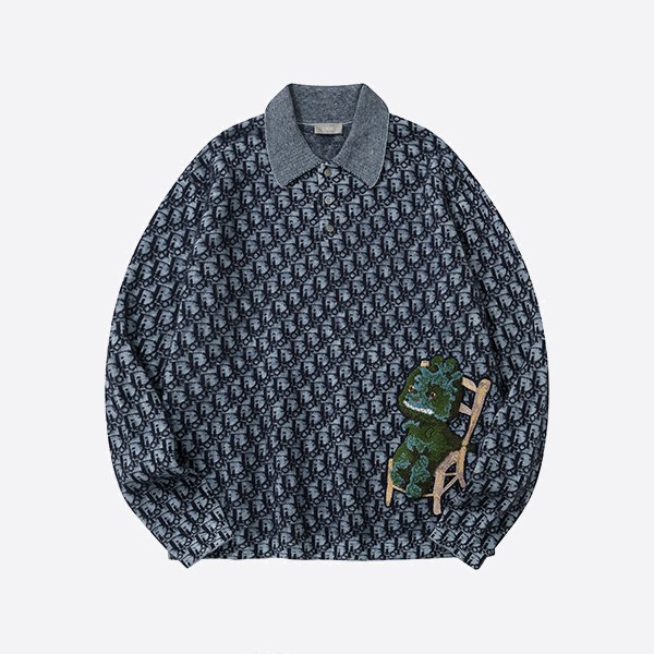 Dior x OTANI Workshop Long Sleeve Polo Shirt