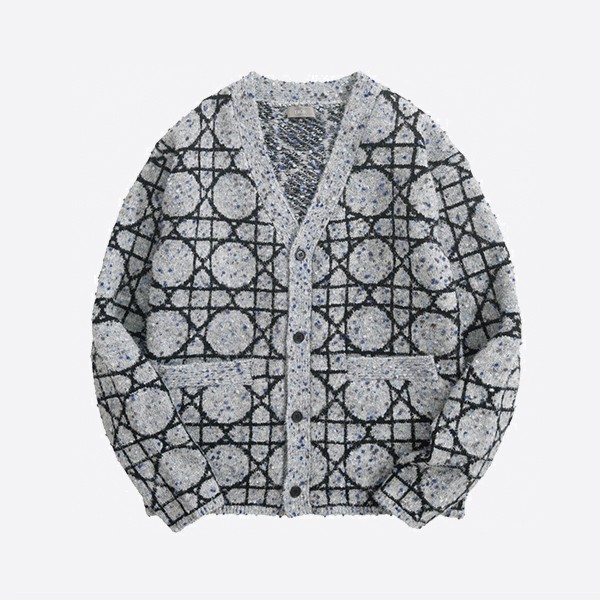Dior Cannage Cardigan in Grey