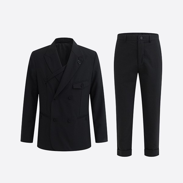 Christian Dior Couture Tag Grey Virgin Wool & Mohair Set