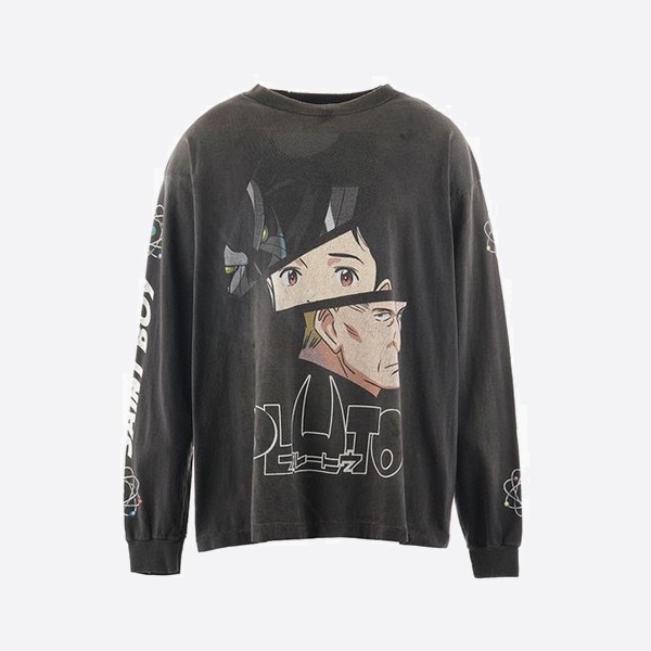 St. Michael x PLUTO LS TEE (SM-YS1-0000-C30) Black