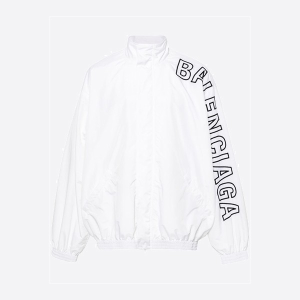 Balenciaga Outline Tracksuit Jacket in White