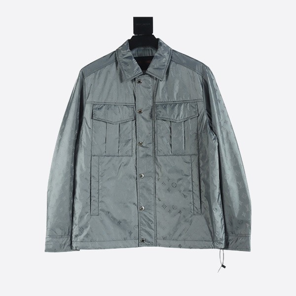 Louis Vuitton Double Pocket Presbyopia Print Lightweight Cotton Jacket, Charcoal