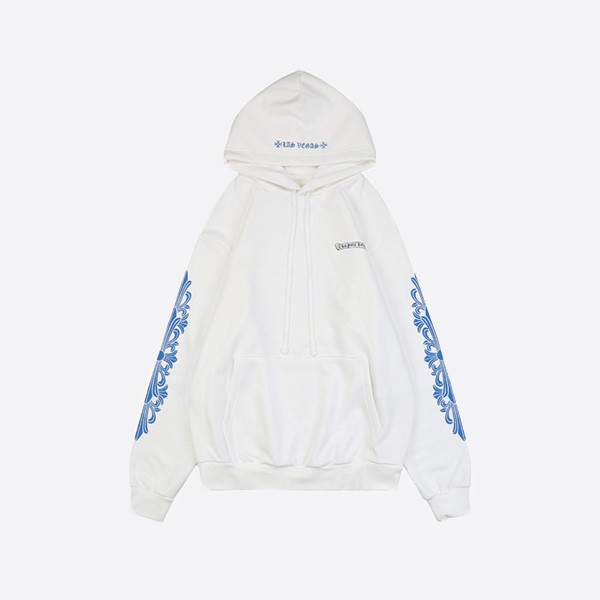 Chrome Hearts 23FW Sanskrit Big Tongue Print Hooded Sweatshirt Blue