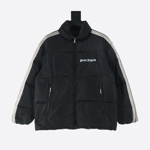 Moncler x Palm Angels Collaboration Arm Webbing Down Jacket in Black