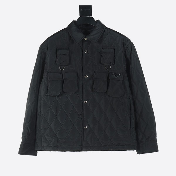 Prada 6-pocket lightweight cotton jacket