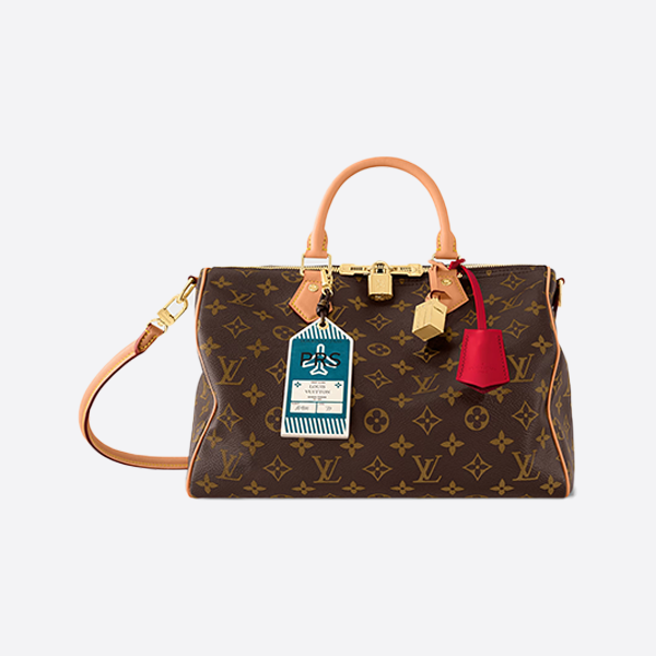 Louis Vuitton Monogram coated canvas red leather lining travel bag M11945