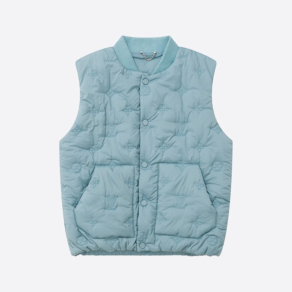 Louis Vuitton Monogram Quilted Gilet in Blue