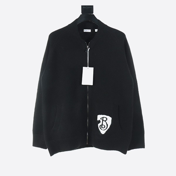 Burberry 2024FW B-shaped sealed zipper sweater jacket