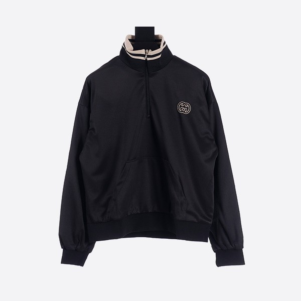 Gucci 24FW Hollow Double G Embroidered Half-Zip Student Suit Jacket