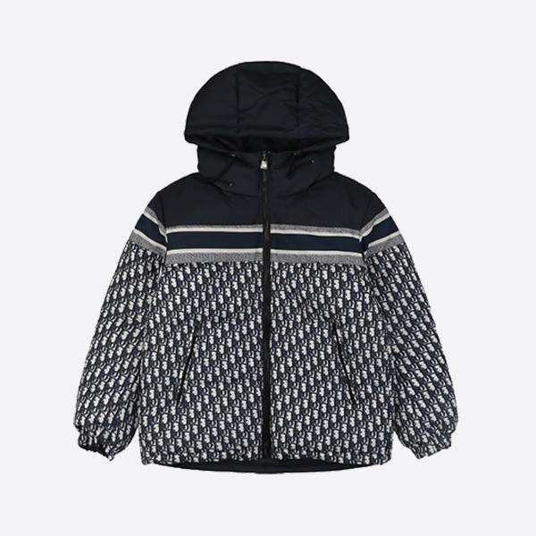 Dior 20Fw Dio Presbyopia Letter Reversible Hooded Down Jacket - Front