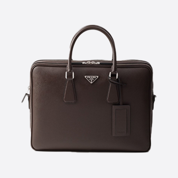 Prada Saffiano Leather Briefcase 2VE022_9Z2_F03X0_V_OOO