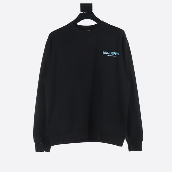 Burberry 2024Fw Blue Bear Print Round Neck Sweatshirt in Black