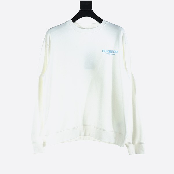 Burberry 2024 Autumn/Winter Blue Bear Print Round Neck Sweatshirt in White