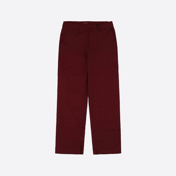 Gucci 24Fw Double G Jacquard Canvas Pants in Red