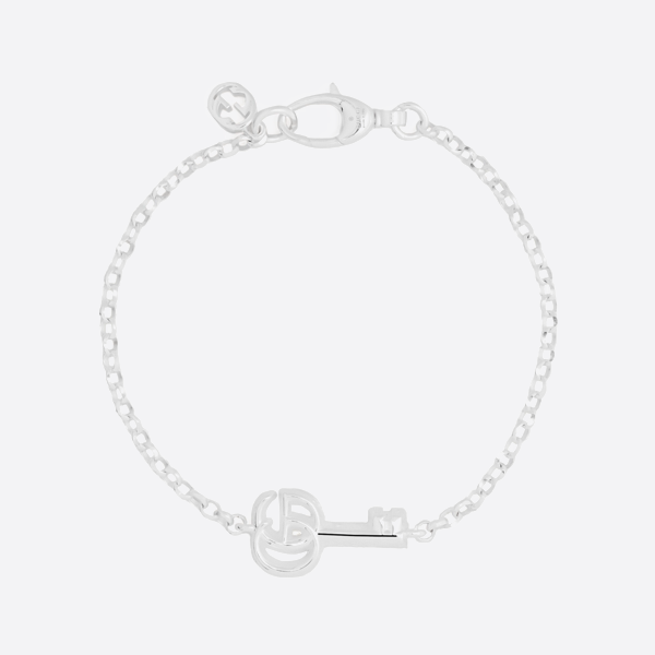 Gucci 925 Sterling Silver GG Marmont Series Bright Silver Key Bracelet 632207 J8400 8106