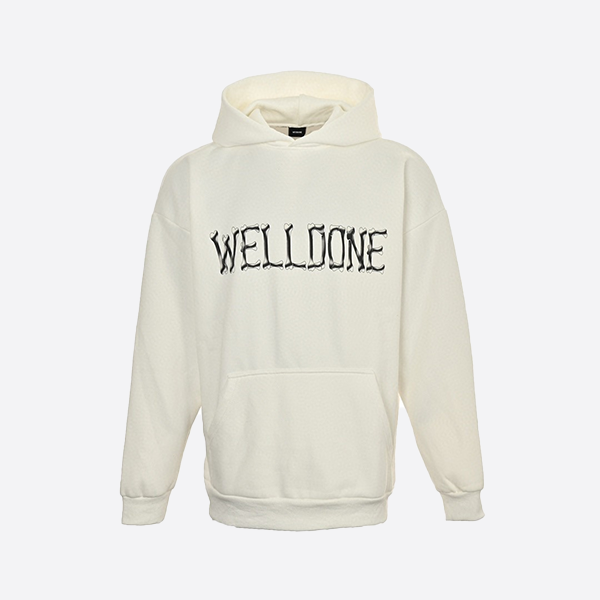 We11 Done 24Fw Metal Bone Print Hooded Sweatshirt