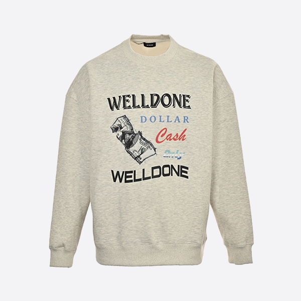 We11 Done 24FW Dollar Round Neck Sweatshirt