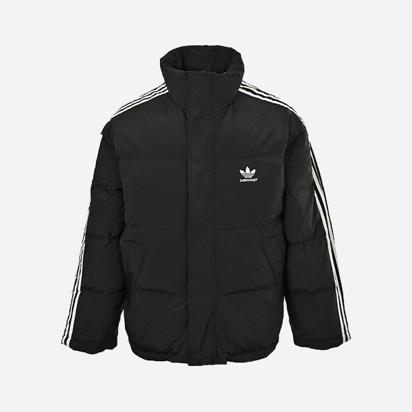 Balenciaga & Adidas Three-Bar Silhouette Stand Collar Down Jacket