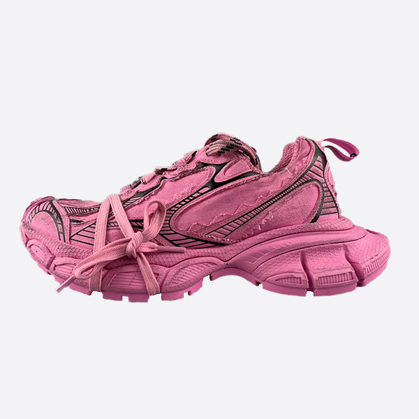Balenciaga 3XL Distressed Canvas Pink Dad Shoes 734731W3XDC5000