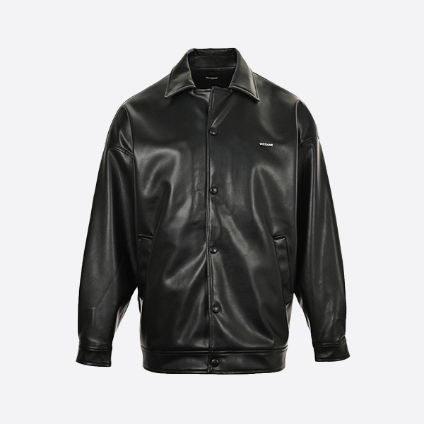 We11 Done 24Fw Hand Stitched Diamond Leather Jacket