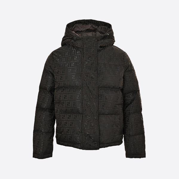 Fendi 24Fw FF Dark Pattern Jacquard Down Jacket