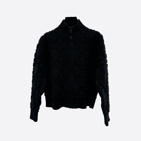 Dior stand collar diamond knit jacket