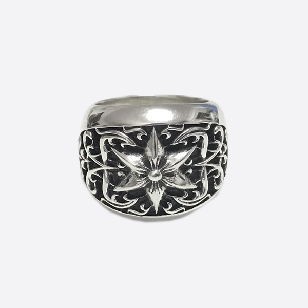 Chrome Hearts S925 Sterling Silver Round Burial Ring