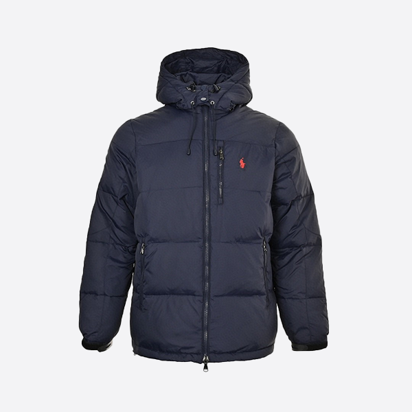 Ralph Lauren logo embroidered hooded down jacket