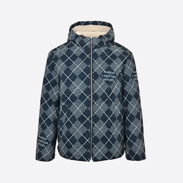 Louis Vuitton 24FW Checkerboard Nylon Reversible Sherpa Jacket