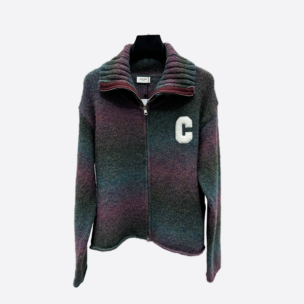 Celine gradient logo knit cardigan
