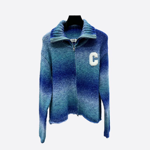 Celine gradient logo knit cardigan