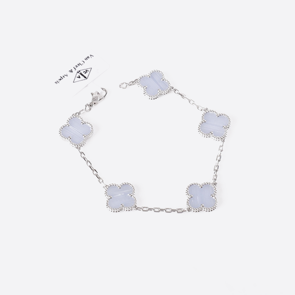 Van Cleef & Arpels Five Flower Blue Chalcedony Bracelet VCARD34700