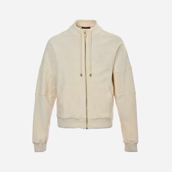 Louis Vuitton 2024Fw Embroidered Logo Wool Suit Zipper Jacket