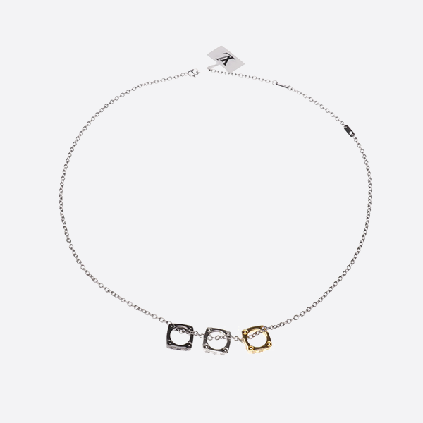 Louis Vuitton LV Monogram Bold Square Ring Necklace