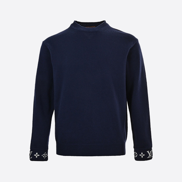 Louis Vuitton 2024Fw Cuffed Jacquard Wool Knit Sweater