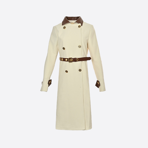 Louis Vuitton Nautical Women's Wool Belted Jacket Long Trench Coat