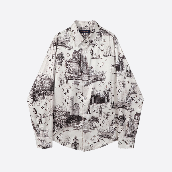 Louis Vuitton City Walk Mulberry Silk Shirt
